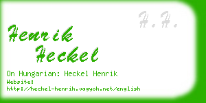 henrik heckel business card